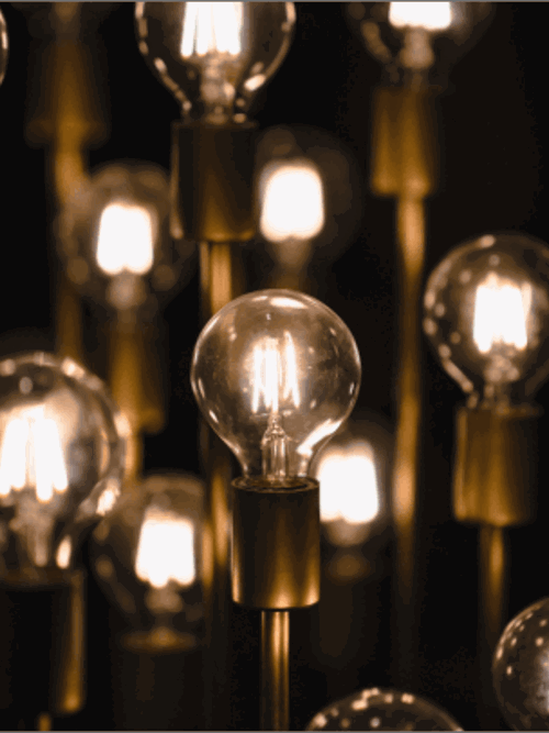 Wind turbines at sunset