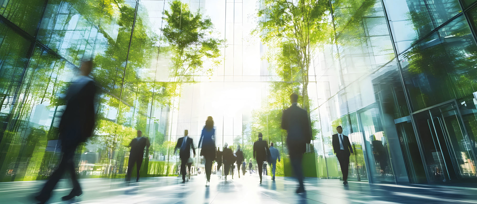 People walking down a street