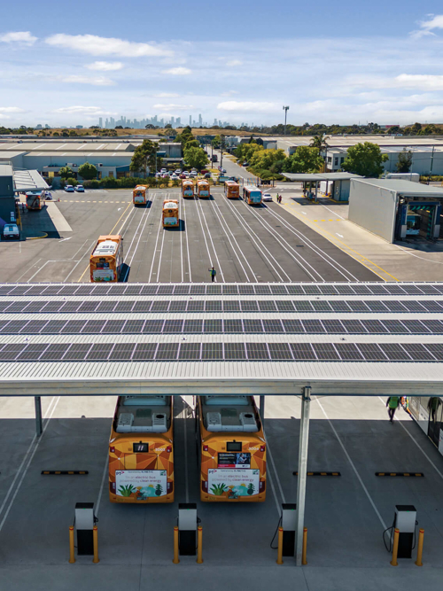 Wind turbines at sunset