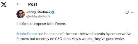 Screenshot of twitter post